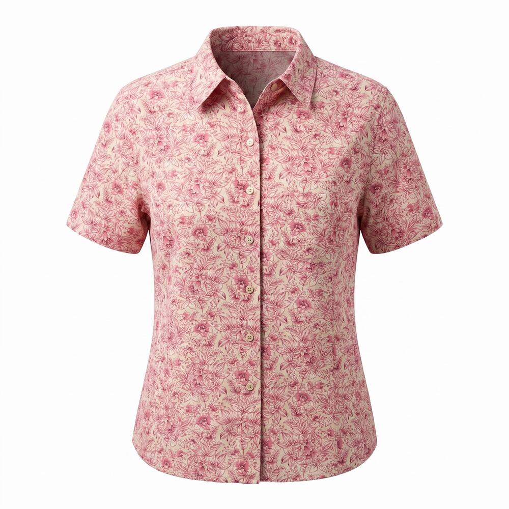 Vintage 2001 Basic Editions Kmart Floral Blouse Womens 1X Pink Cottagecore